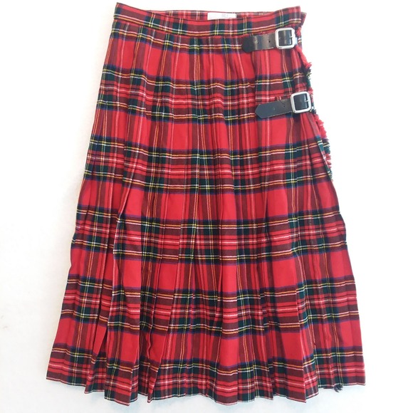 The Scotch House Dresses & Skirts - Scotch House Plaid Wool Kilt Womens 26" Waist Skirt Pleated Tartan Outlander